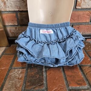 Ruffle Butts Denim Ruffle Skirt